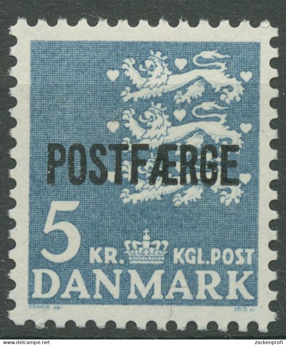 Dänemark 1972 Postfähre-Marke Reichswappen Aufdruck Postfaerge PF 44 Postfrisch - Pacchi Postali