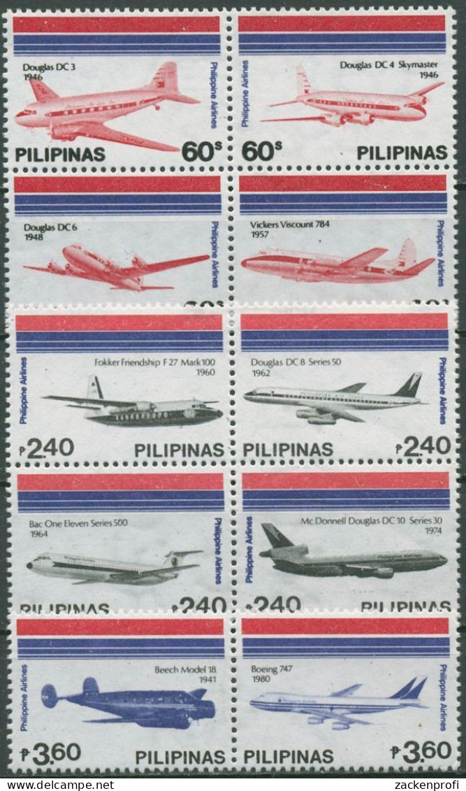 Philippinen 1986 Flugzeuge 1719/28 ZD Postfrisch - Philippines