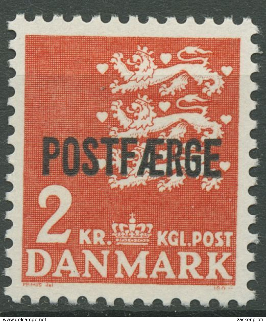 Dänemark 1972 Postfähre-Marke Reichswappen Aufdruck Postfaerge PF 45 Postfrisch - Pacchi Postali