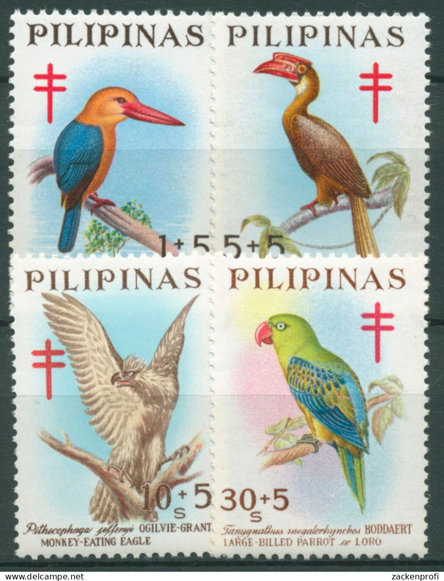 Philippinen 1967 Zwangszuschlagsmarken Vögel Z 21/24 Postfrisch - Philippines