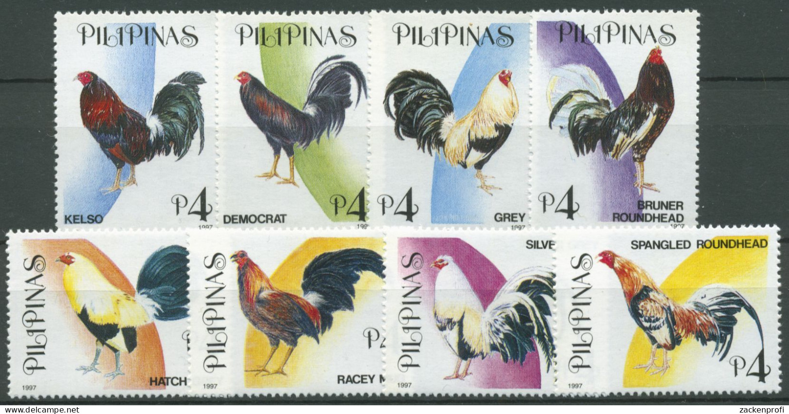 Philippinen 1997 Tiere Kampfhähne 2853/60 Postfrisch - Filipinas