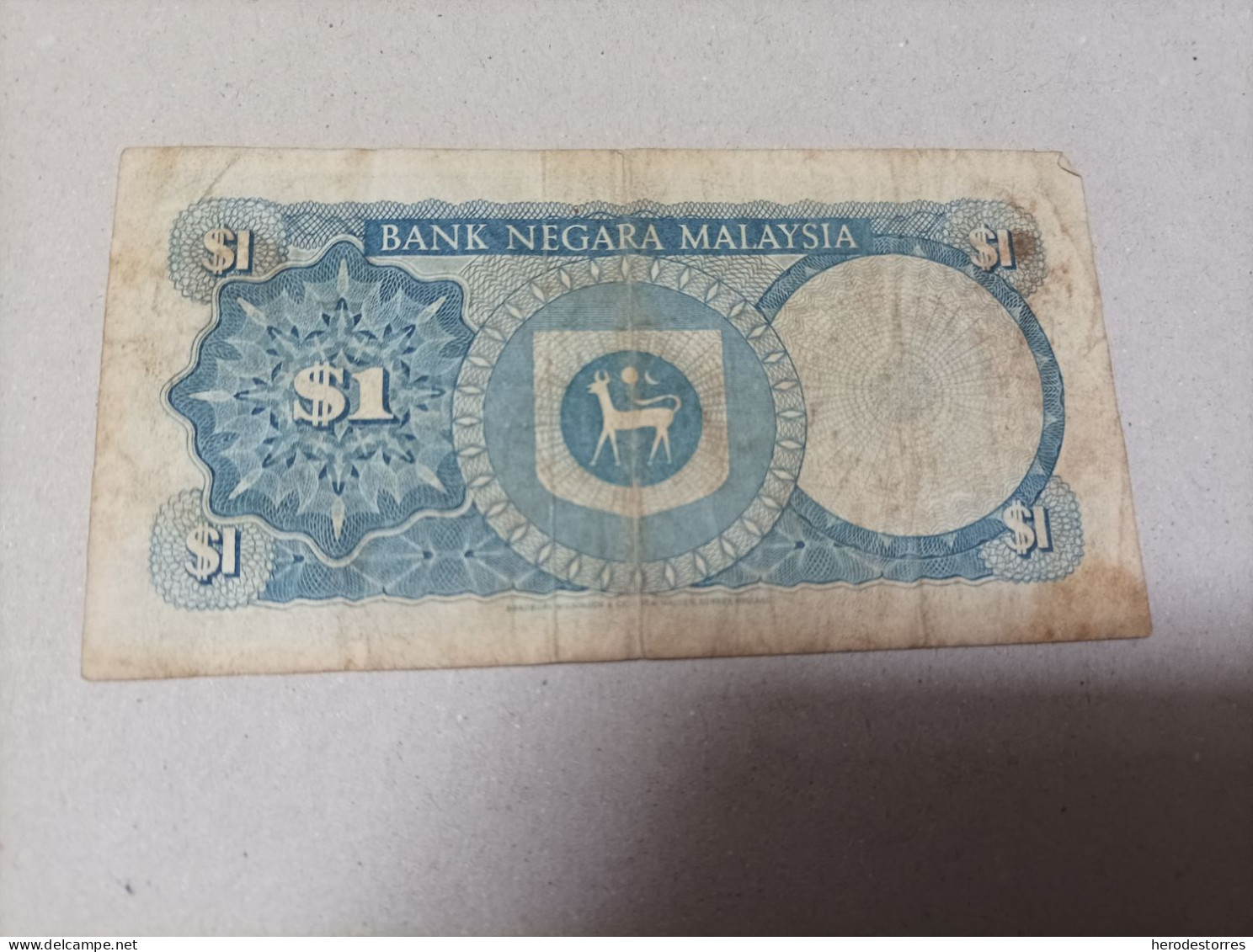 Billete Malasia 1 Ringgit, Año 1972, Serie A - Malaysia