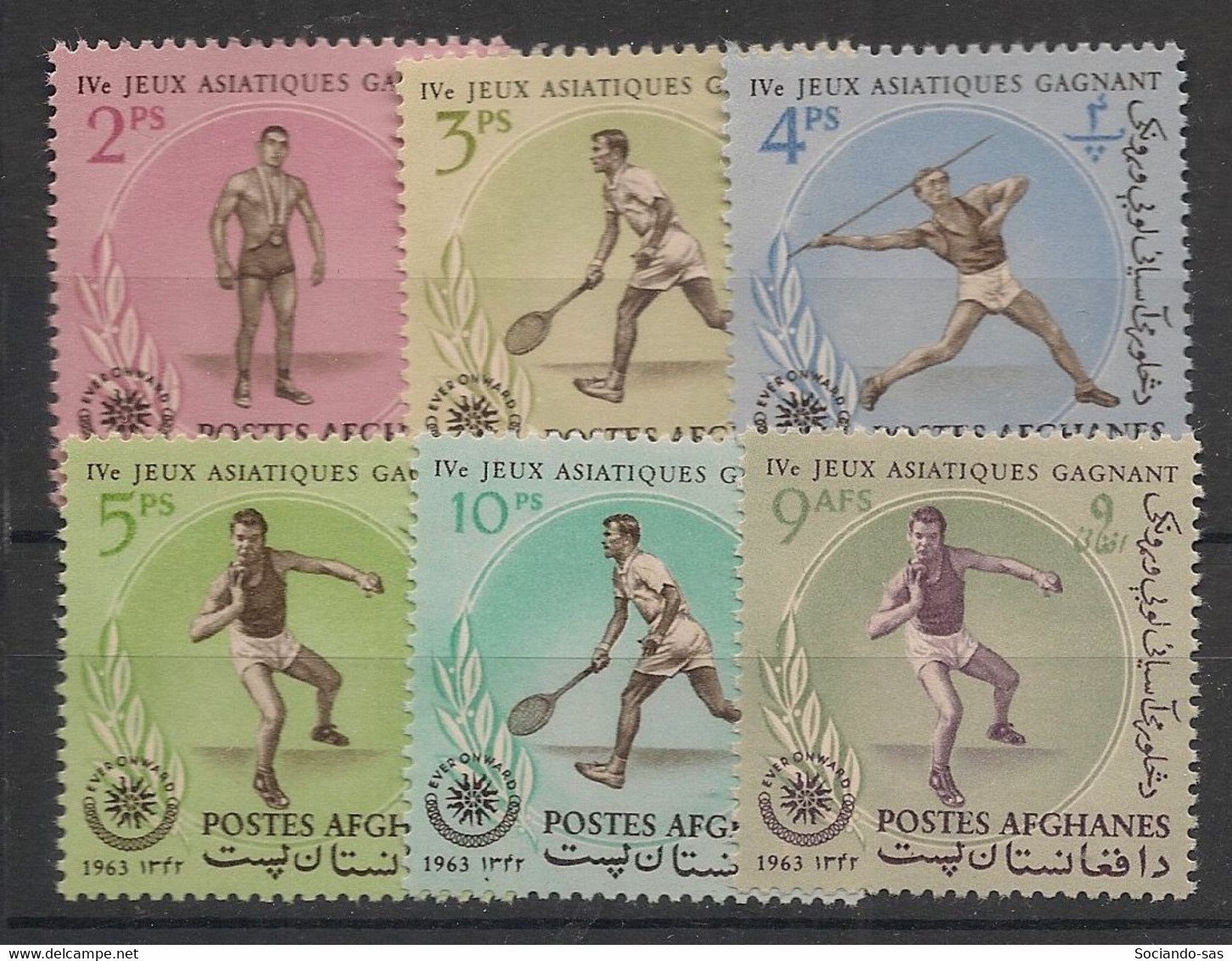 AFGHANISTAN - 1963 - N° YT. 741 à 746 - Jeux Sportifs - Neuf Luxe ** / MNH / Postfrisch - Afganistán