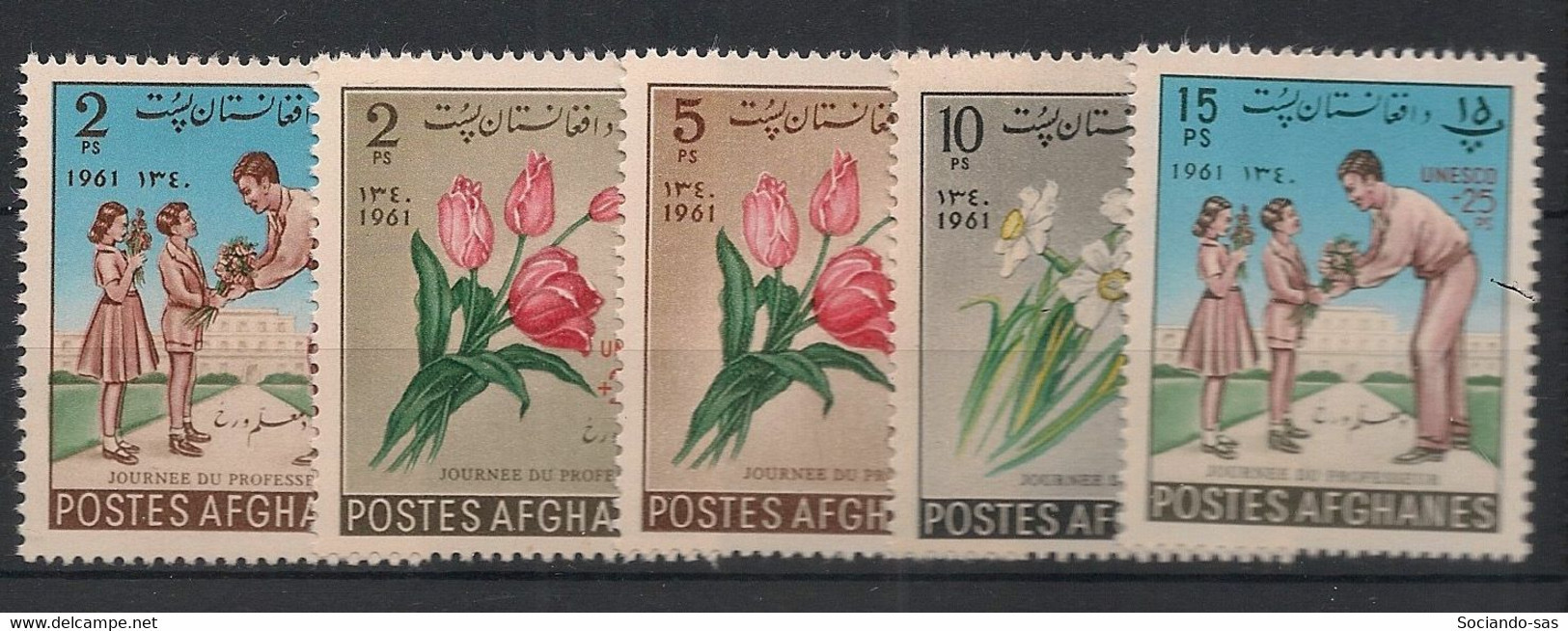 AFGHANISTAN - 1961 - N° YT. 589 à 593 - Série Complète - Neuf Luxe ** / MNH / Postfrisch - Afghanistan