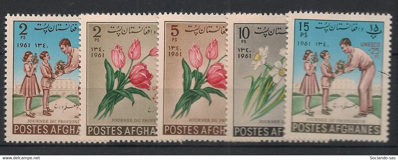 AFGHANISTAN - 1961 - N° YT. 589 à 593 - Série Complète - Neuf Luxe ** / MNH / Postfrisch - Afganistán