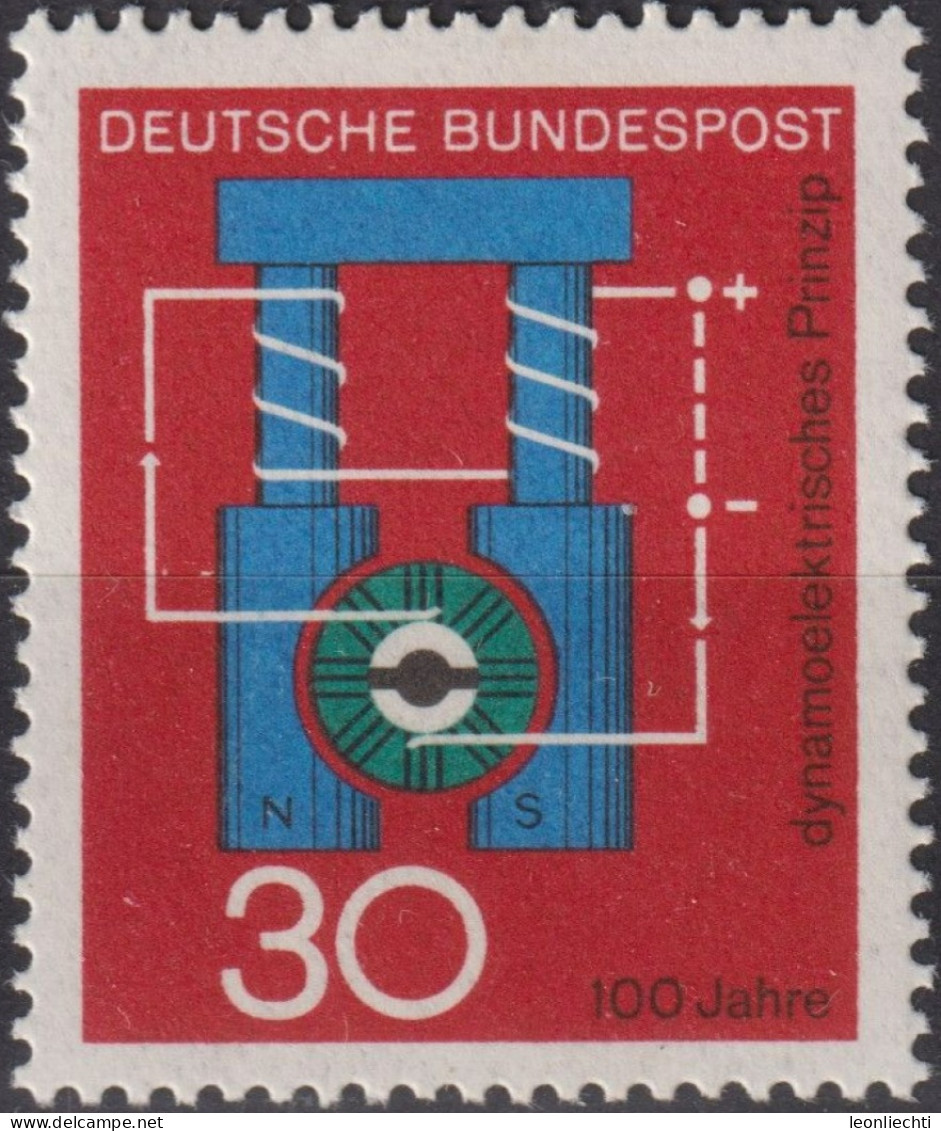 1966 Deutschland > BRD, ** Mi:DE 522, Sn:DE 966, Yt:DE 379, Dynamo - Elektriciteit