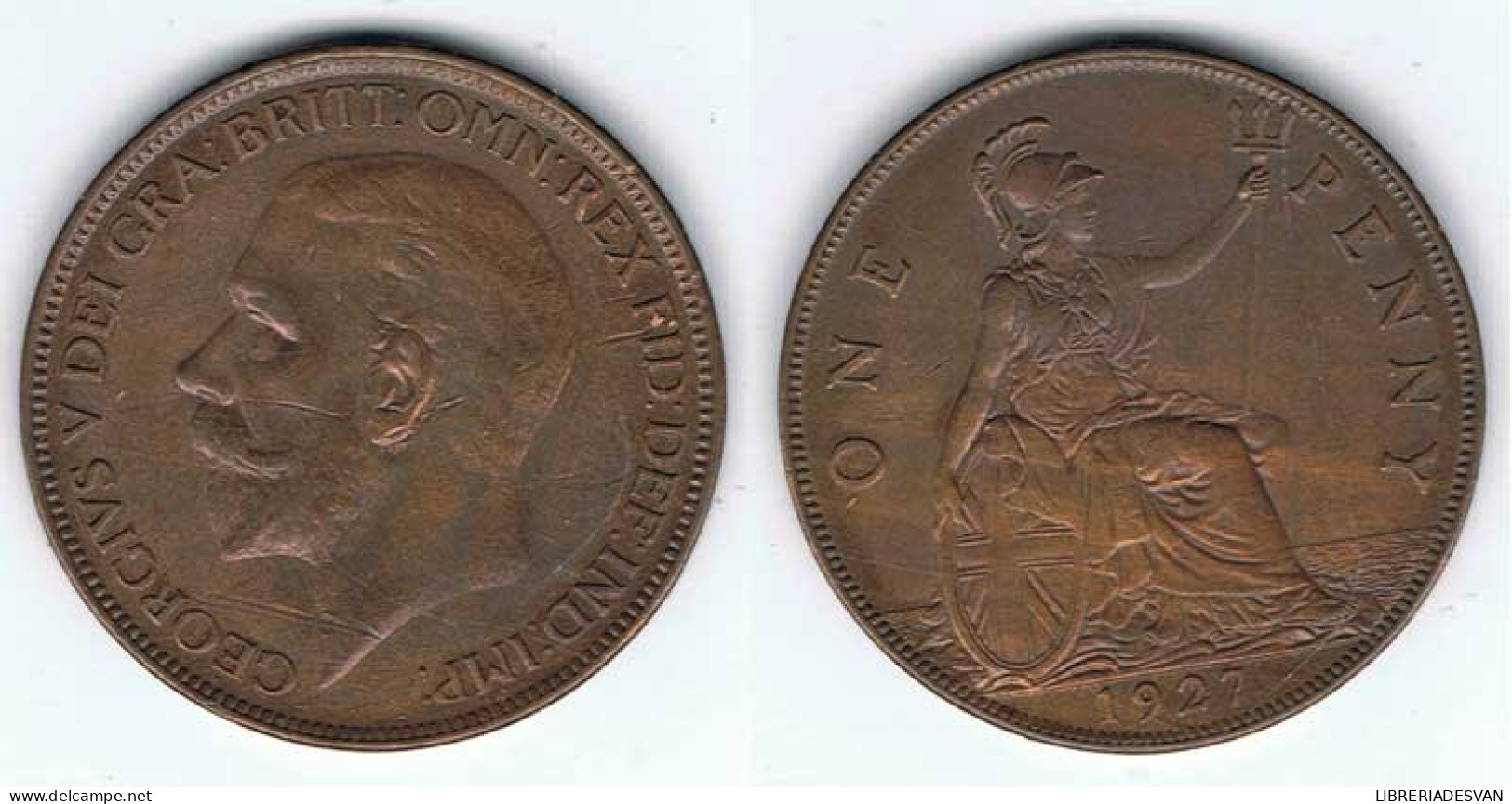 Moneda De Gran Bretaña 1 Penny 1927 - Non Classés