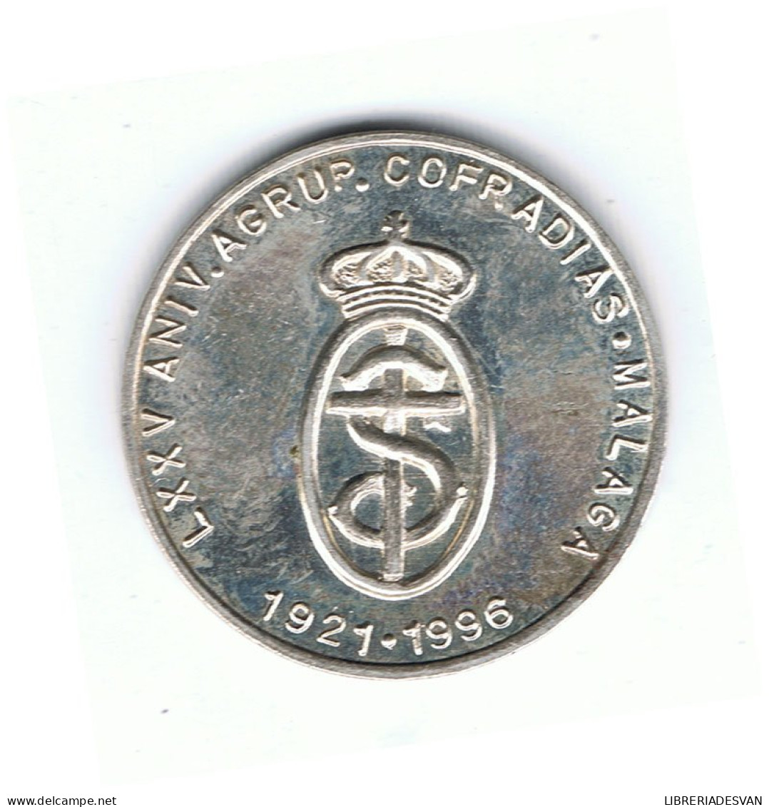 Medalla De Plata Conmemorativa 75 Aniversario 1921-1996 Archicofradía De La Sangre - Zonder Classificatie