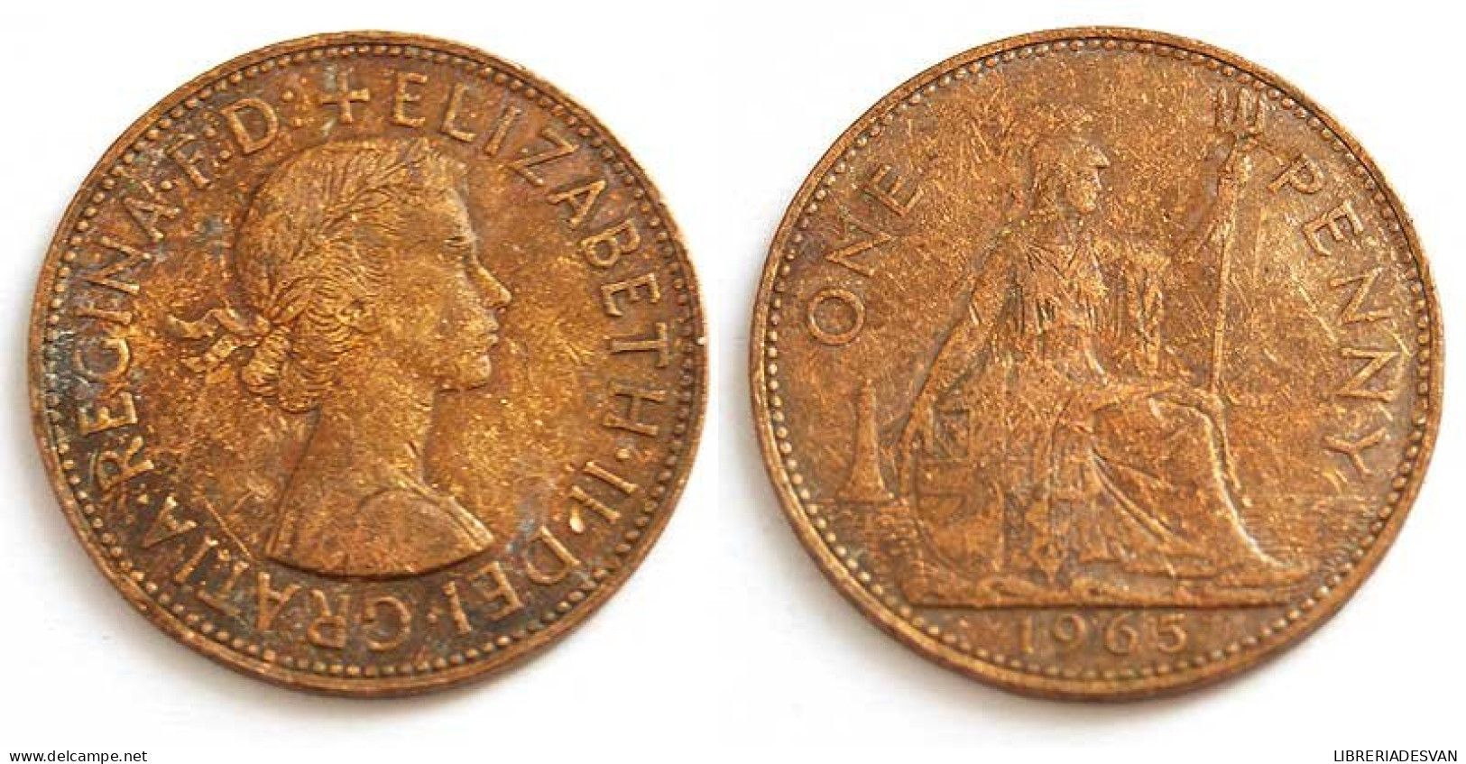 Moneda Inglaterra 1 Penique 1965 - Zonder Classificatie