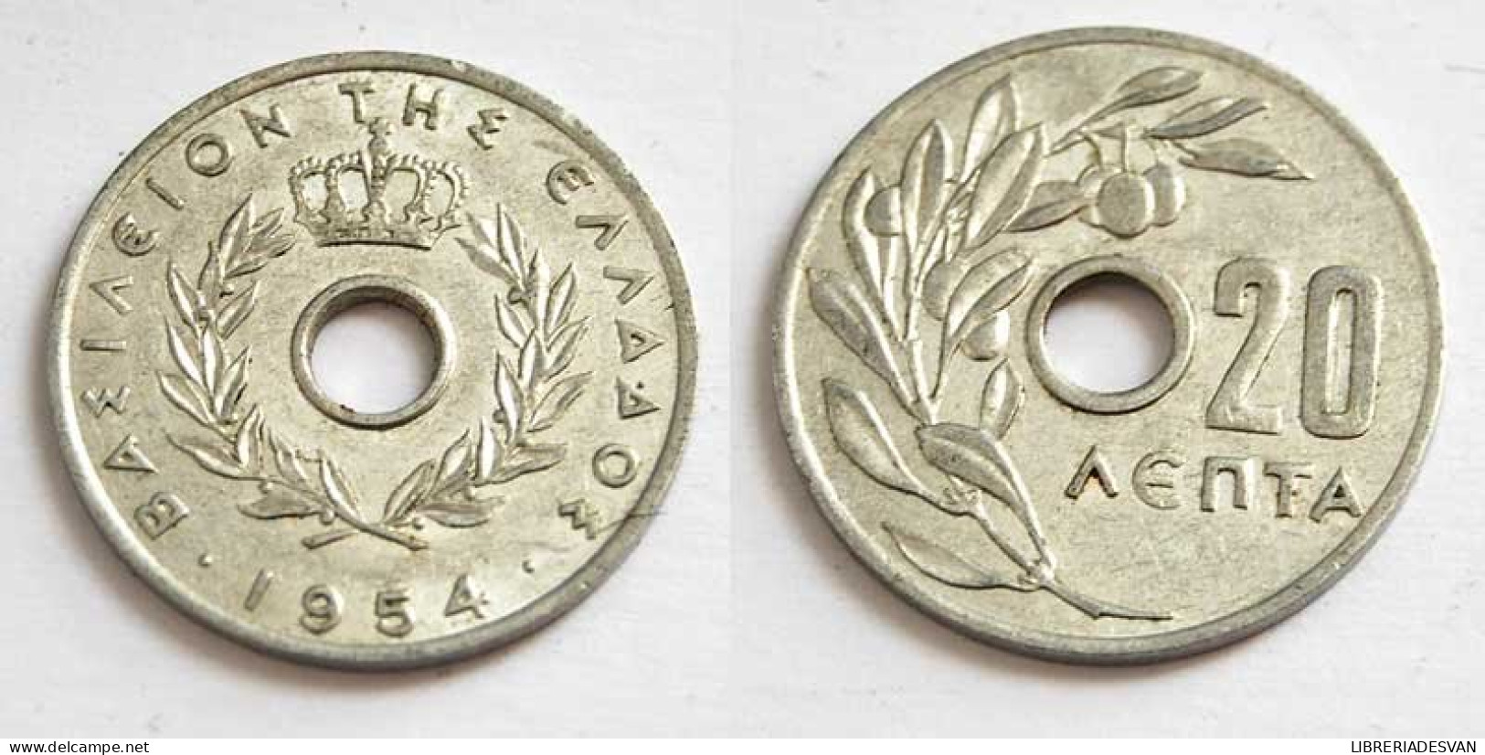 Moneda Grecia 20 Lepta 1954 - Non Classés