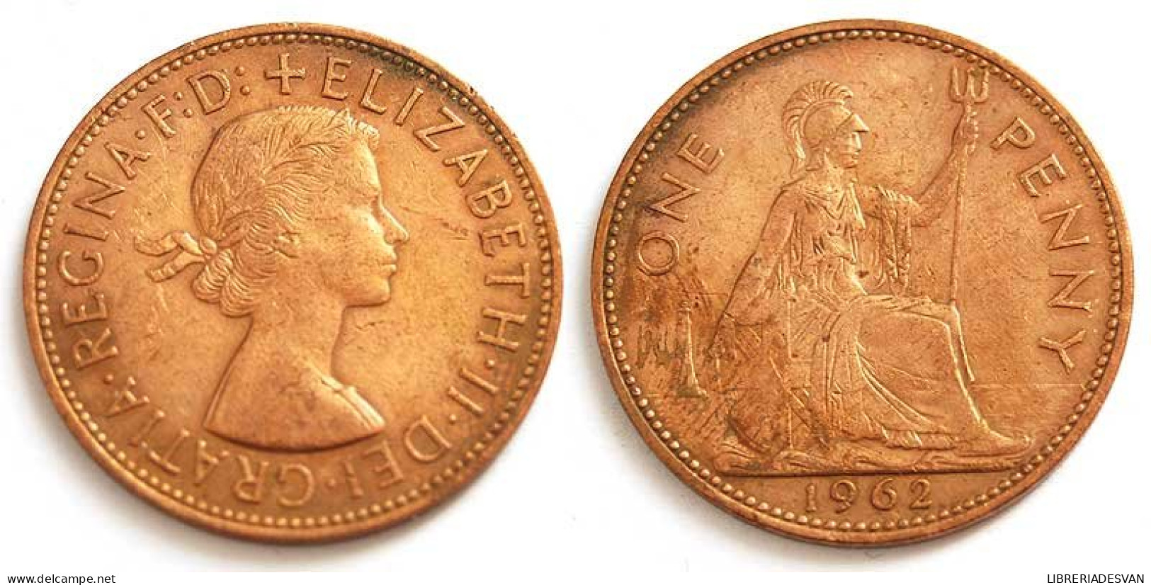 Moneda Inglaterra 1 Penique 1962 - Ohne Zuordnung