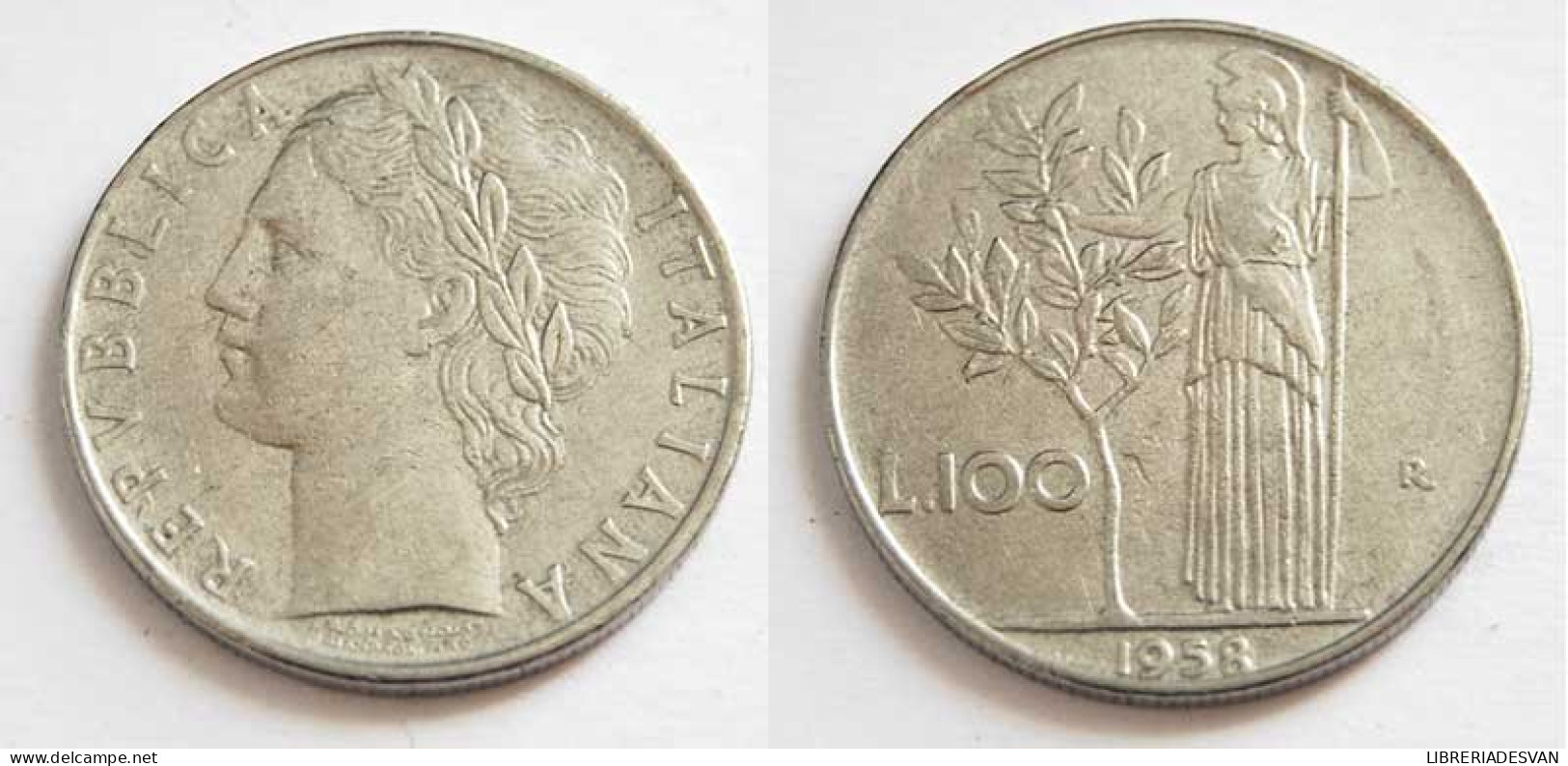 Moneda Italia 100 Liras 1958 - Sin Clasificación