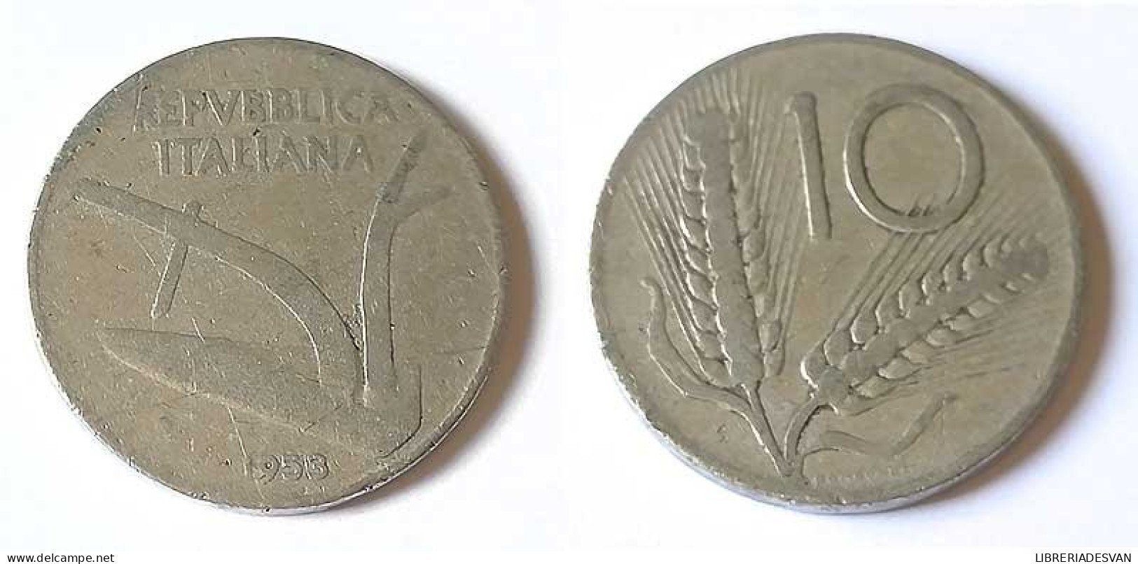 Moneda Italia 10 Liras 1953 - Zonder Classificatie