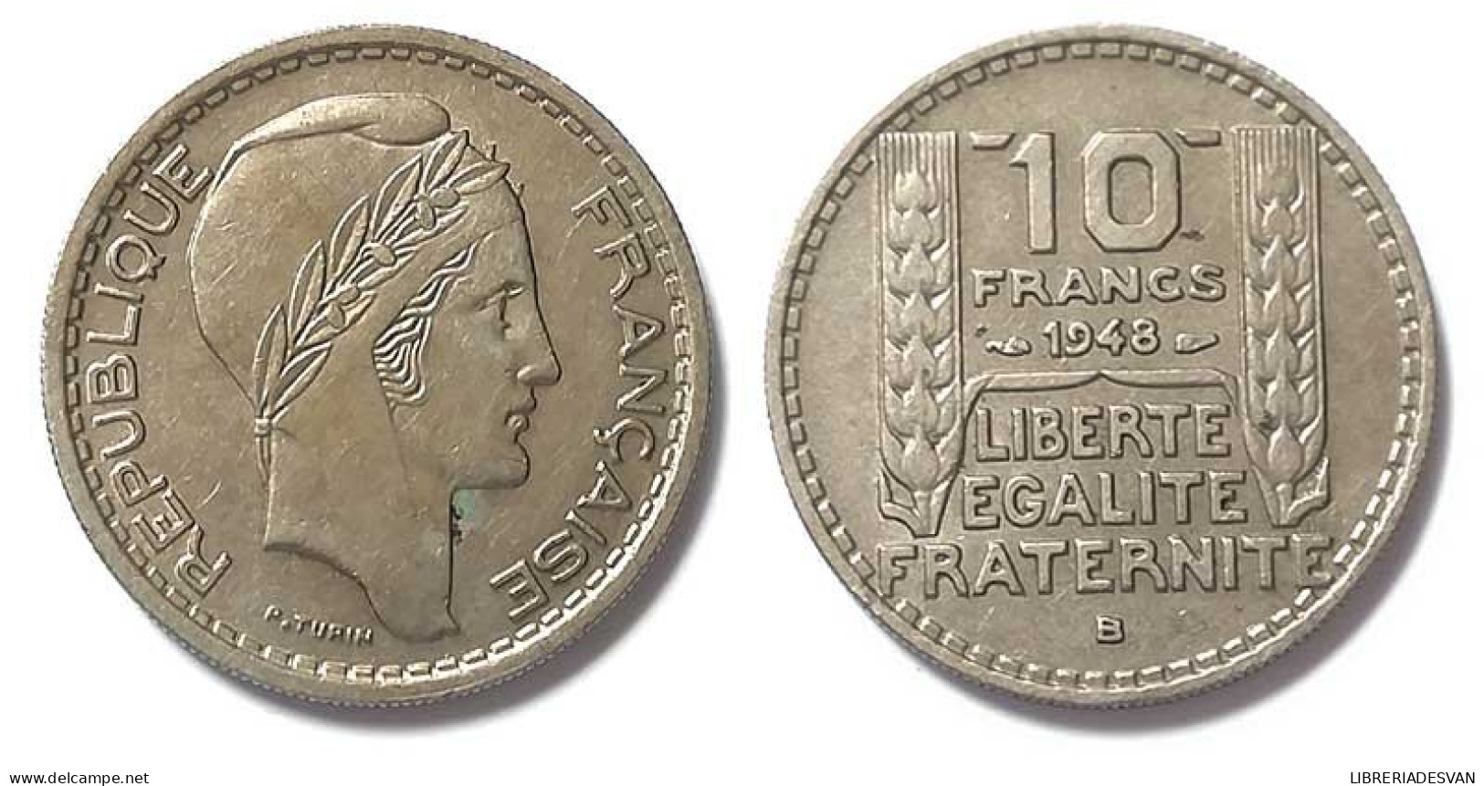 Moneda Francia 10 Francos 1948 - Ohne Zuordnung