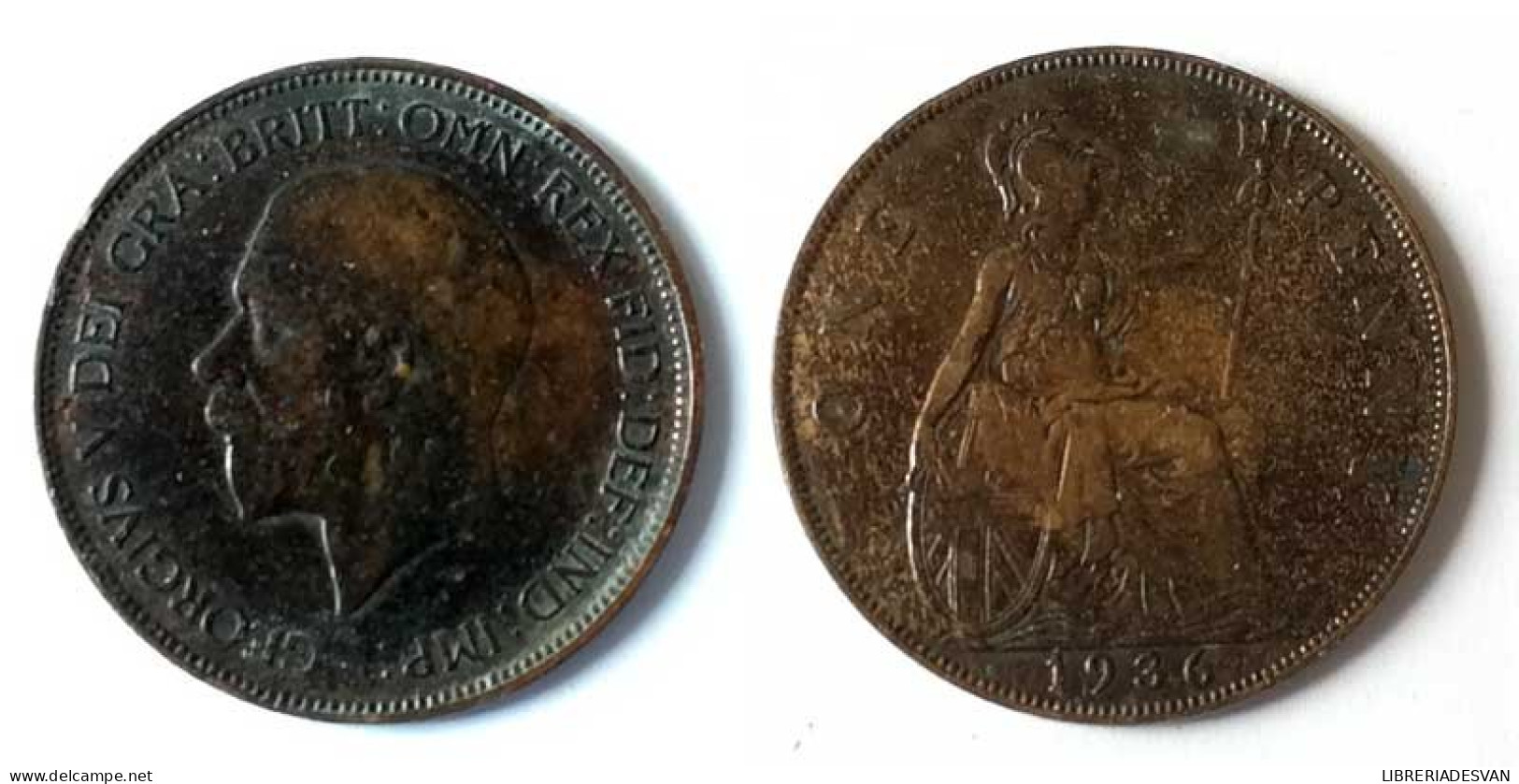 Moneda Inglaterra One Penny 1936 - Unclassified