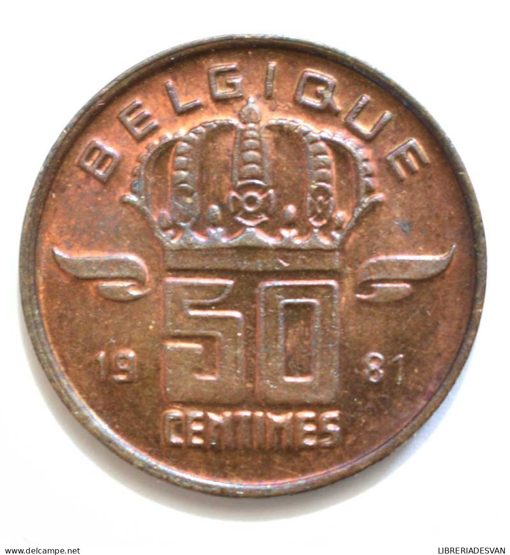 Moneda Bélgica 50 Cent 1981 - Zonder Classificatie