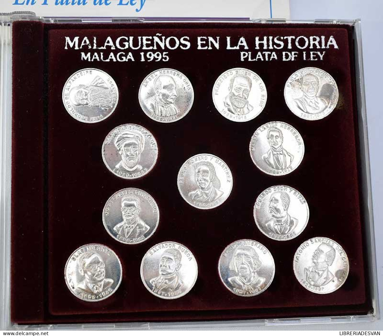 Malagueños En La Historia. Colección De 13 Medallas Acuñadas En Plata De Ley - Zonder Classificatie