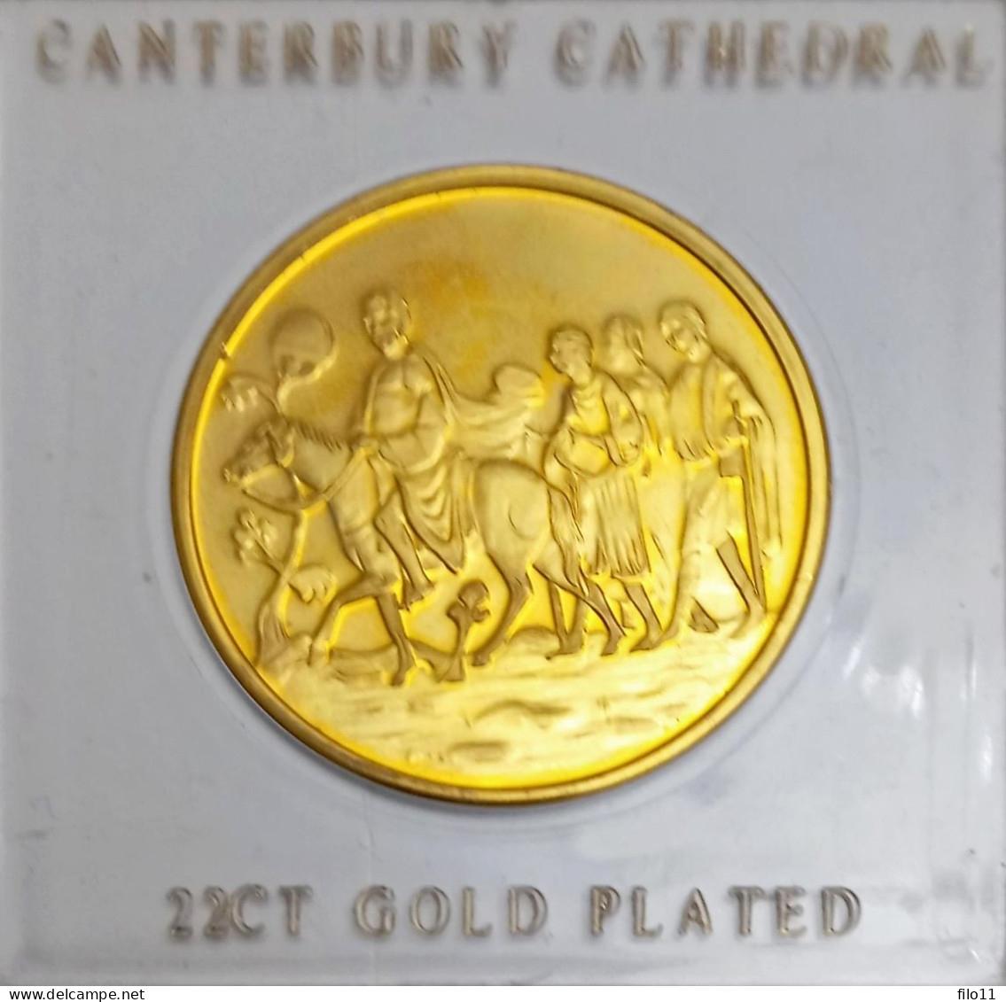Angleterre Cathedral Canterbury 22 CT GOLD PLATED. - Andere & Zonder Classificatie