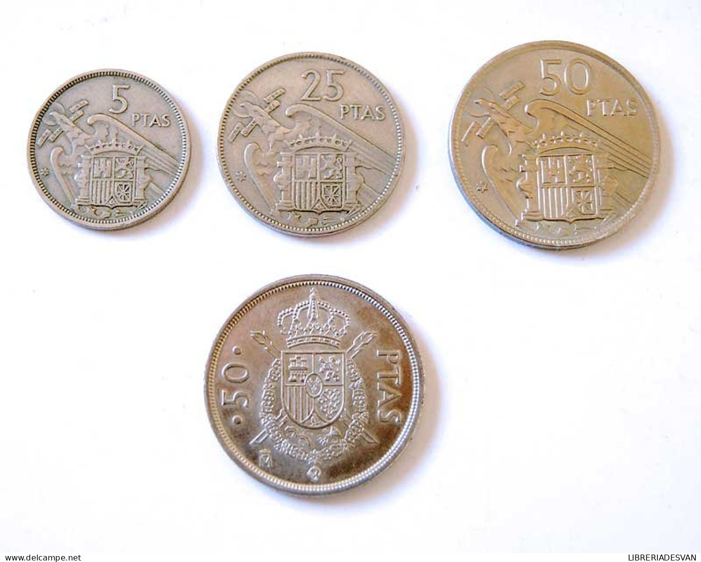 Lote De 4 Monedas De España De Diferentes Años Y Estrellas - Zonder Classificatie