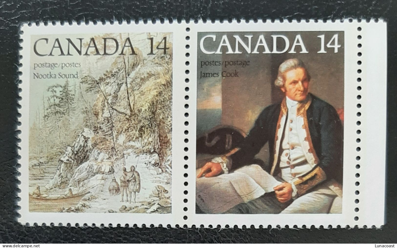 Canada 1978 MNH Sc #764a**   14c Se-tenant Pair, Captain James Cook - Neufs