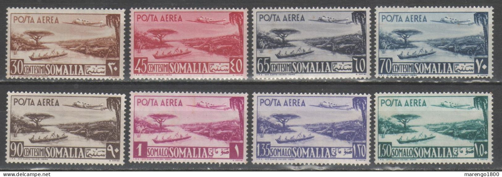 Somalia AFIS 1950 - Posta Aerea ** 8 V. - Somalia (AFIS)