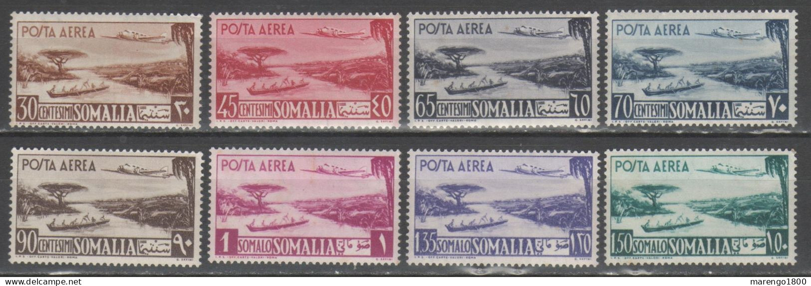 Somalia AFIS 1950 - Posta Aerea ** 8 V. - Somalie (AFIS)