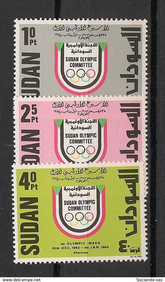 SOUDAN - 1984 - N°YT. 335 à 337 - JO Los Angeles / Olympics - Neuf Luxe ** / MNH / Postfrisch - Sudan (1954-...)