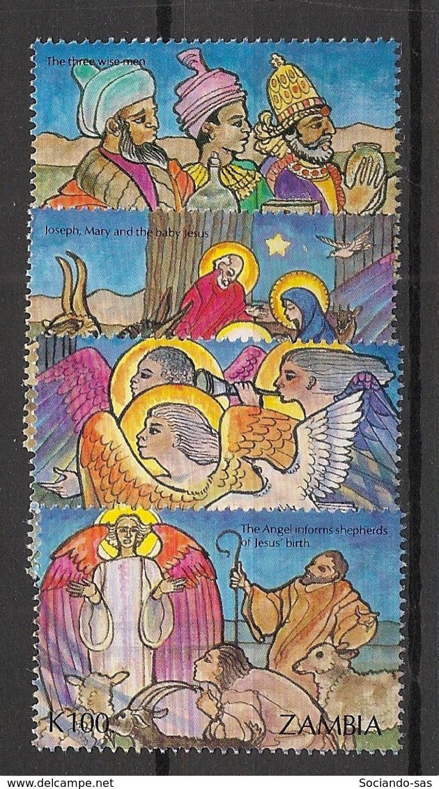 ZAMBIA - 1992 - N°YT. 570 à 573 - Noel / Christmas - Neuf Luxe ** / MNH / Postfrisch - Zambia (1965-...)