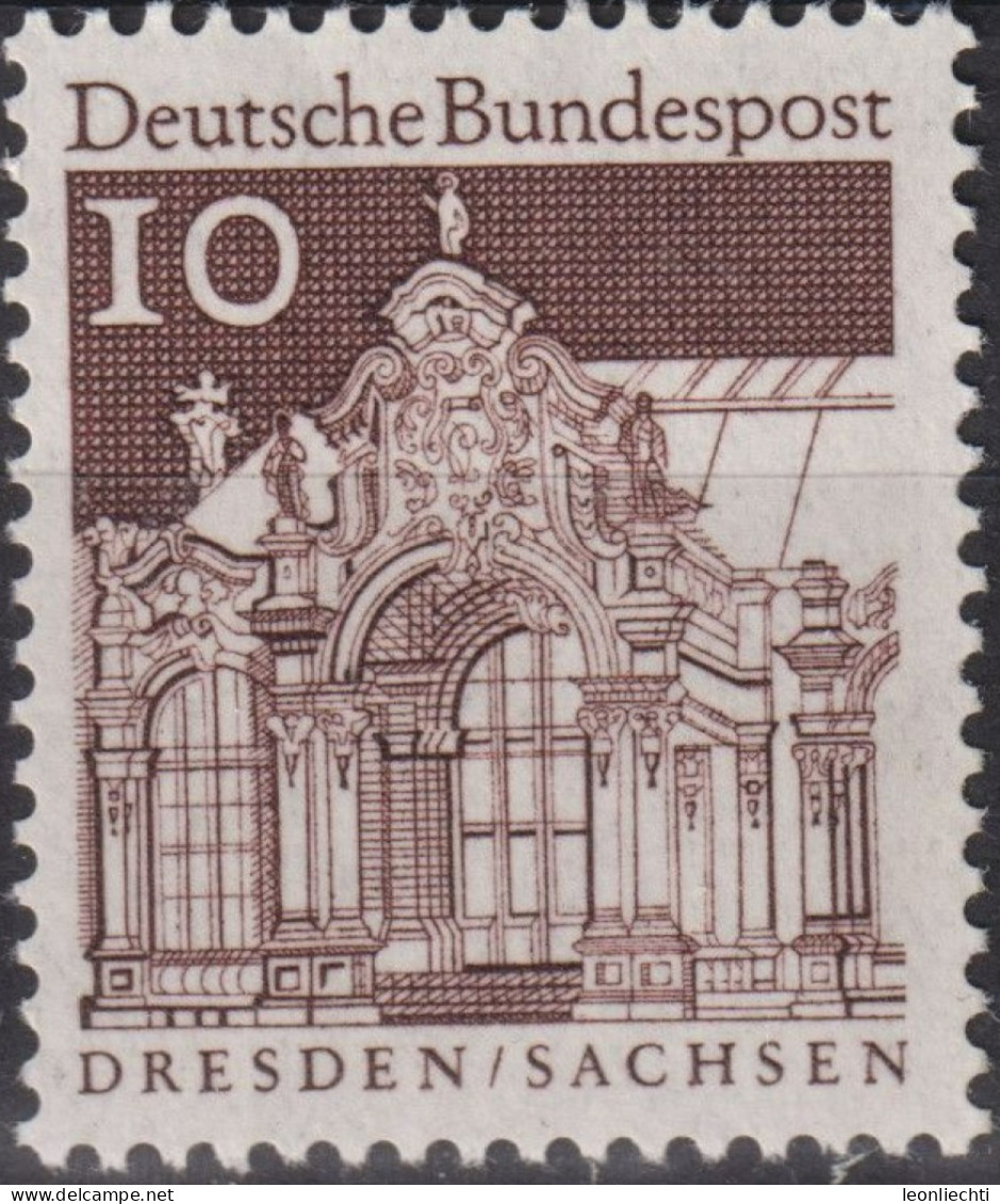 1967 Deutschland > BRD, ** Mi:DE 490, Sn:DE 937, Yt:DE 391, Dresden / Sachsen - Castelli