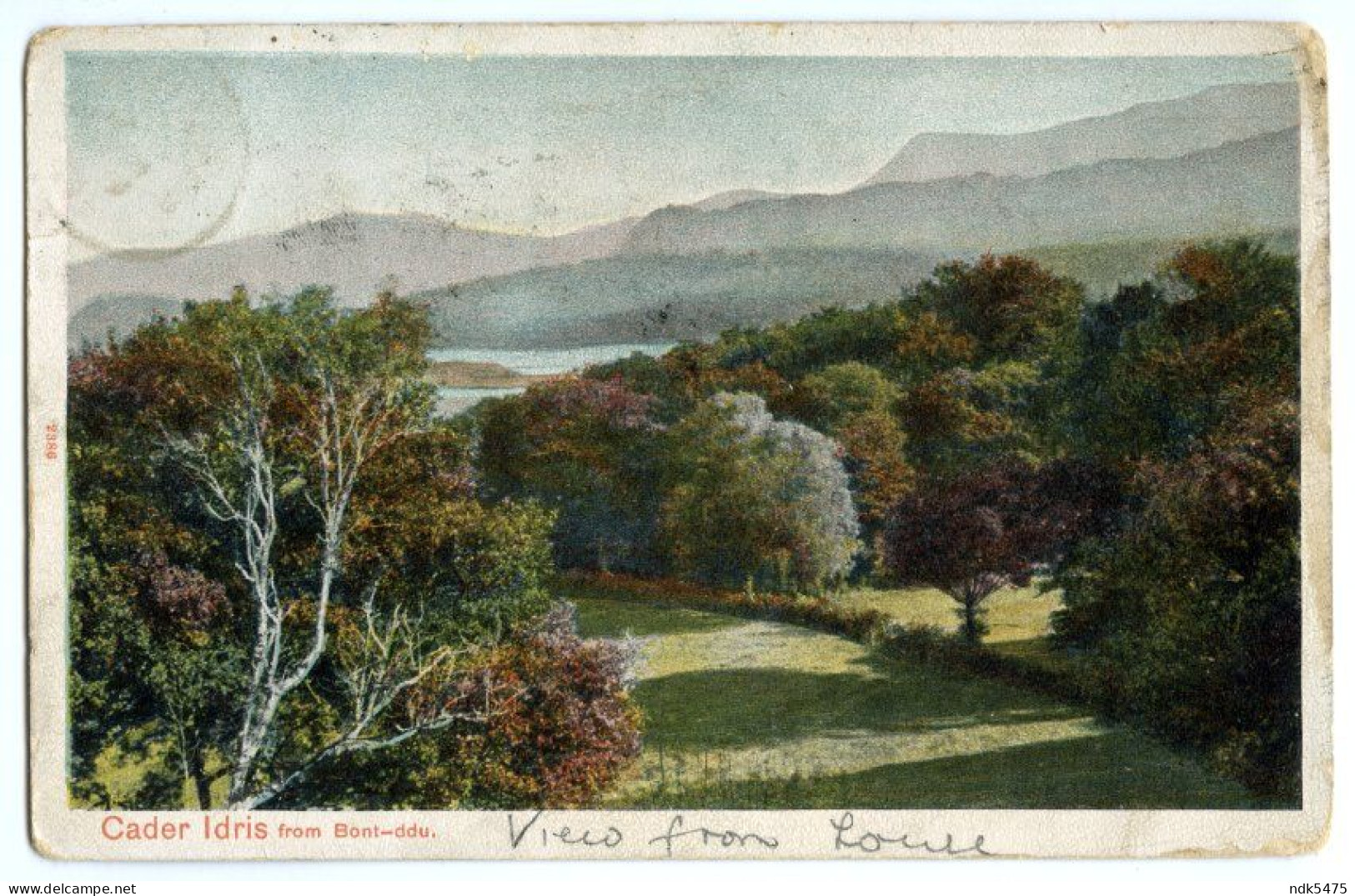 CADER IDRIS FROM BONT-DDU / BONTDDU POSTMARK / BARMOUTH DUPLEX / LIVERPOOL, UPPER PARLIAMENT STREET (WALTON) - Merionethshire