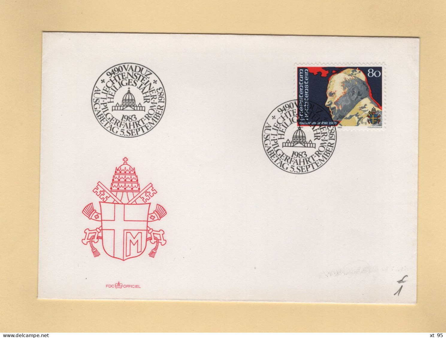 Liechtenstein - 1983 - N°771 - FDC - Pape Jean Paul II - Lettres & Documents