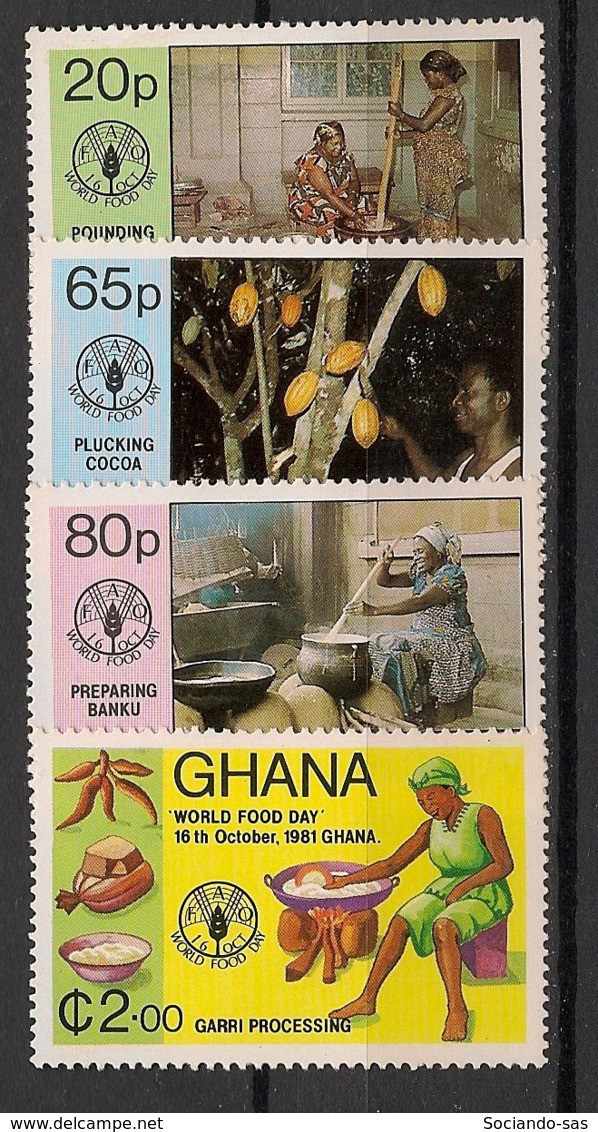 GHANA - 1981 - N°YT. 726 à 729 - Alimentation - Neuf Luxe ** / MNH / Postfrisch - Ghana (1957-...)