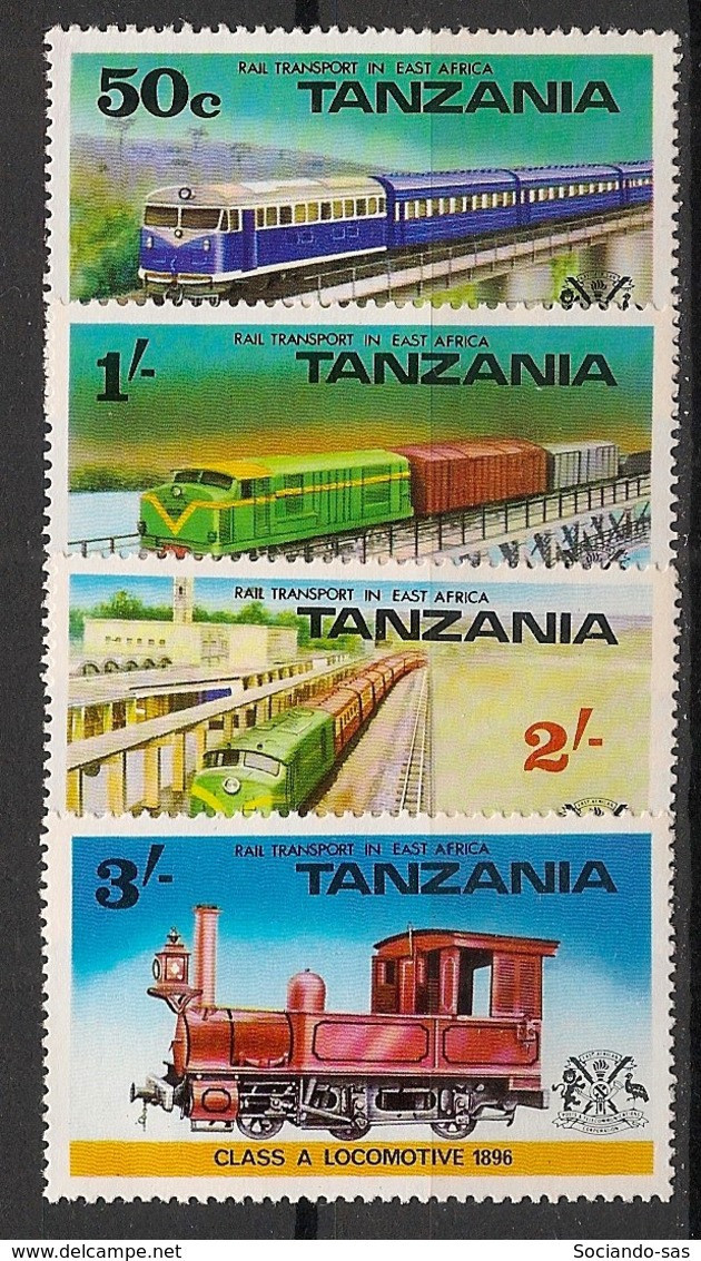 TANZANIA - 1976 - N°Mi. 62 à 65 - Trains - Neuf Luxe ** / MNH / Postfrisch - Tanzania (1964-...)