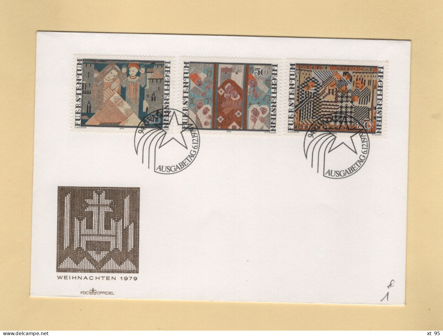 Liechtenstein - 1979 - N°676 à 678 - FDC - Noel - Cartas & Documentos