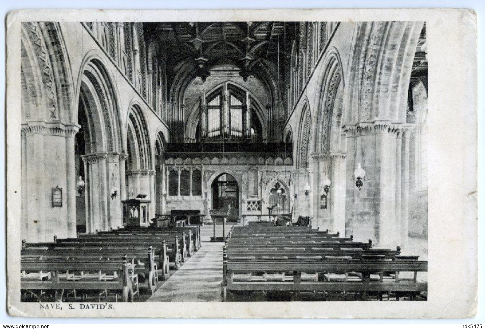 CARDIFF : ST. DAVID'S CATHEDRAL, NAVE / SKETTY CDS POSTMARK / LUDLOW, CORVE STREET, OAK COTTAGE (HARDWICK) - Glamorgan