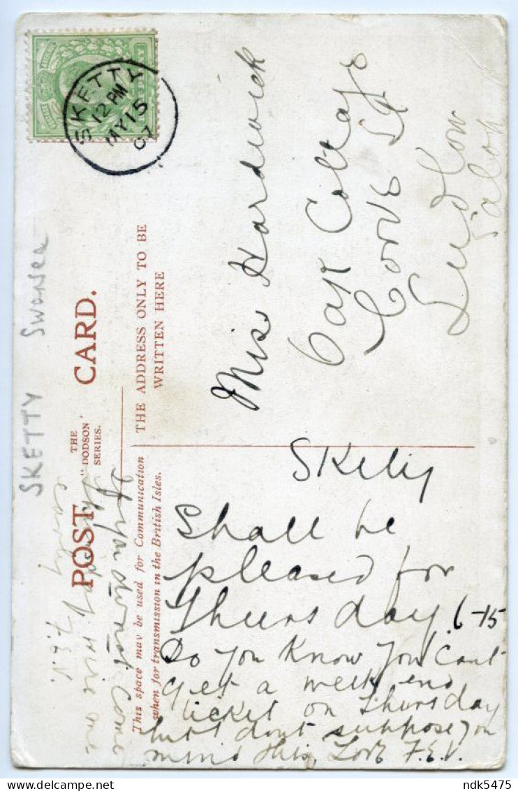 CARDIFF : ST. DAVID'S CATHEDRAL, NAVE / SKETTY CDS POSTMARK / LUDLOW, CORVE STREET, OAK COTTAGE (HARDWICK) - Glamorgan