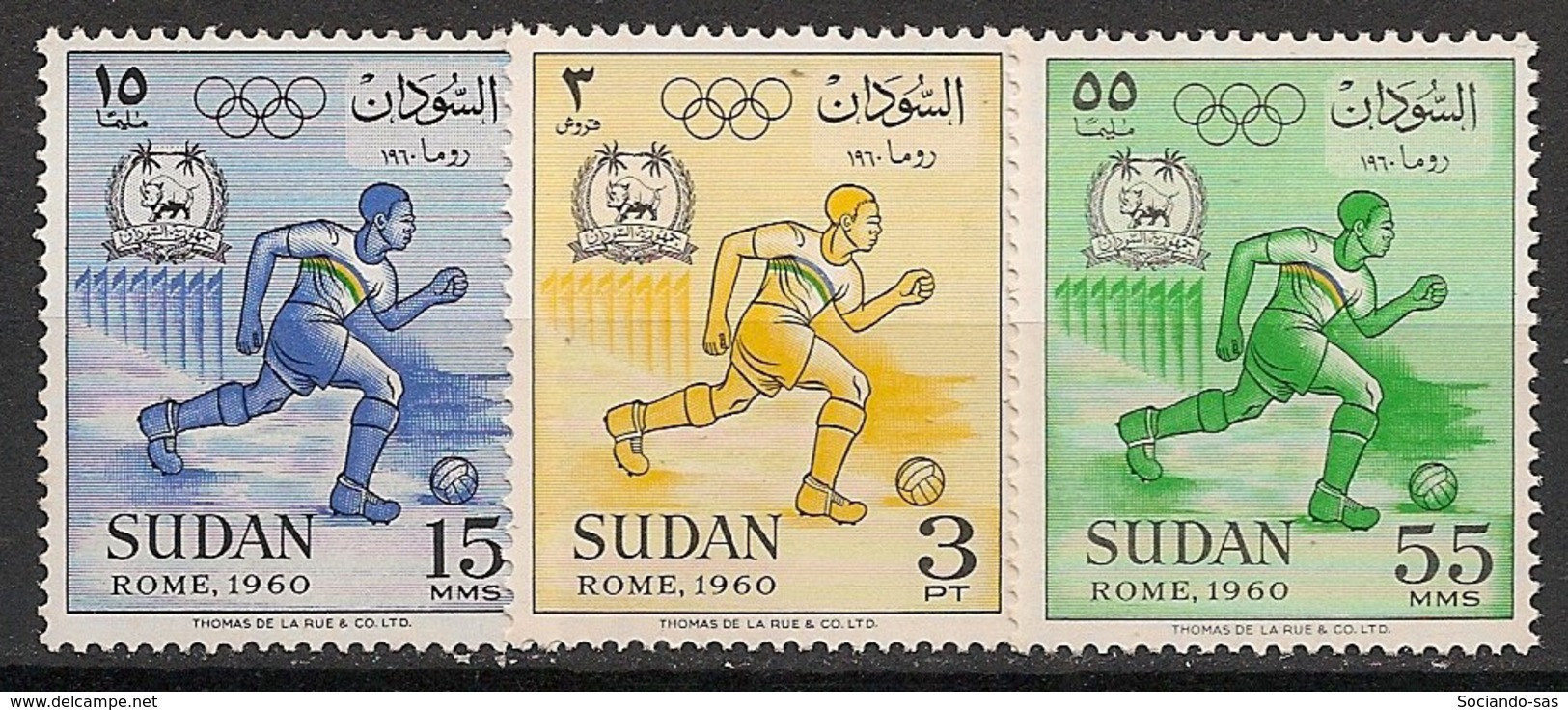 SOUDAN - 1960 - N°YT. 128 à 130 - Rome / Olympics - Neuf Luxe ** / MNH / Postfrisch - Sudan (1954-...)