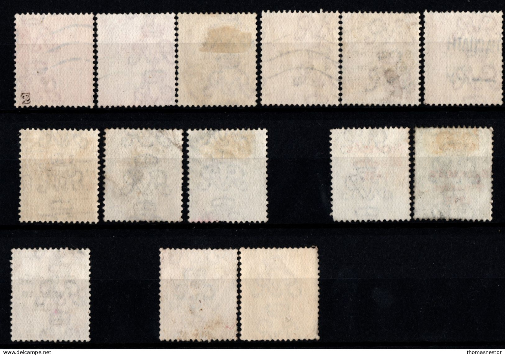 1922-1923 Dec - Jan Thom Saorstát Black or Red Ink, with Fiscal cancellation, parcel and commercial cancel 47 in total