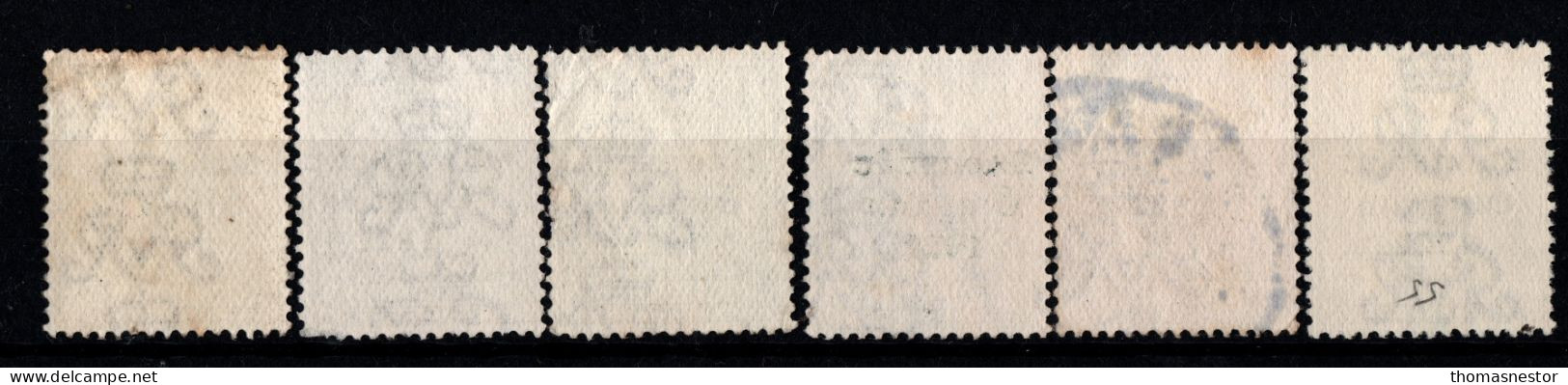 1922-1923 Dec - Jan Thom Blue Black or Red Ink, with Fiscal cancellation, parcel post and commercial cancel 47 in total