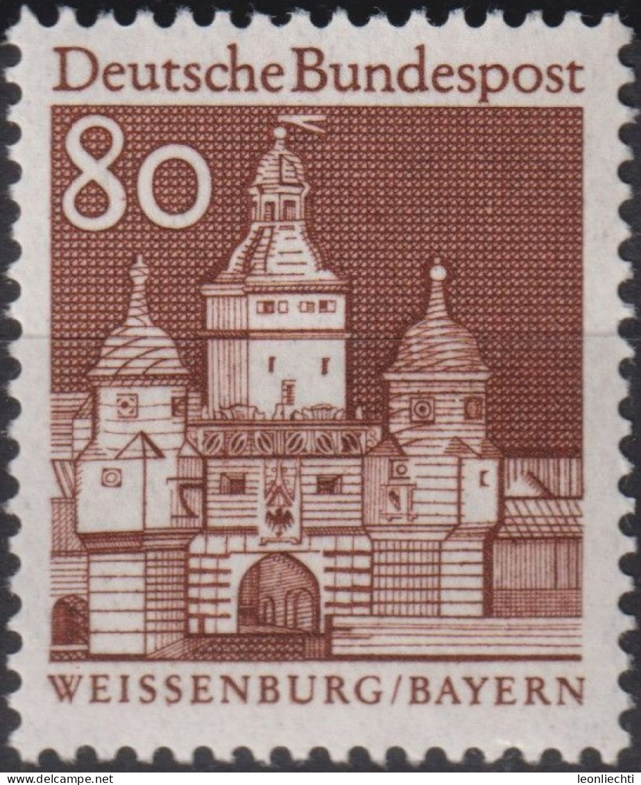 1967 Deutschland > BRD, ** Mi:DE 498, Sn:DE 946, Yt:DE 397, Weissenburg / Bayern - Castillos