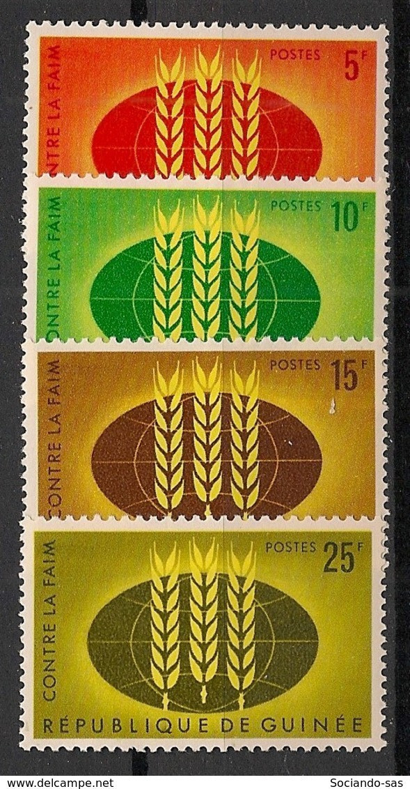 GUINEE - 1963 - N°YT. 164 à 167- Contre La Faim - Neuf Luxe ** / MNH / Postfrisch - Guinée (1958-...)