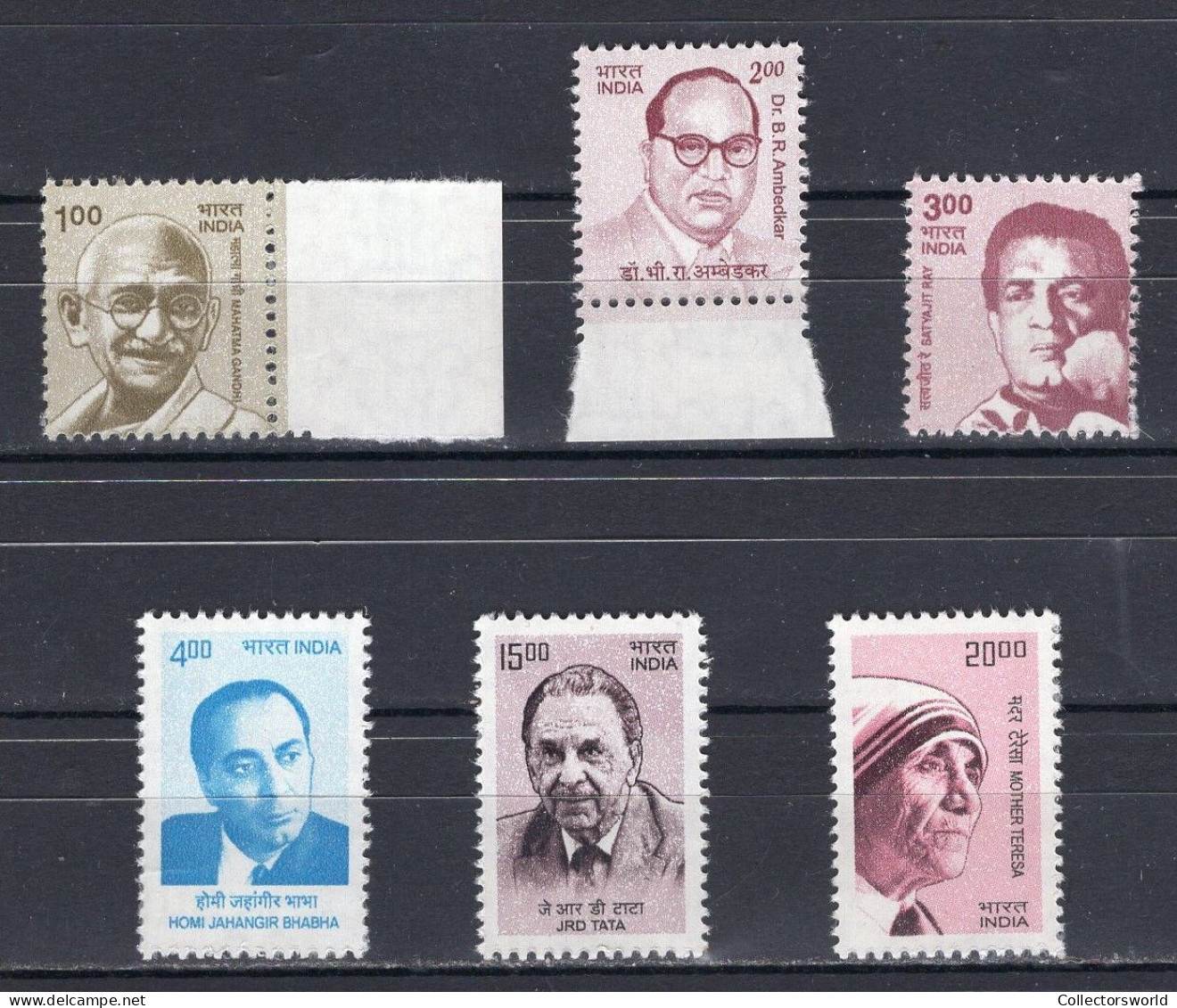 India Serie 6v 2009 Builders Modern India Mahatma Gandhi Mother Teresa Definitives MNH - Unused Stamps