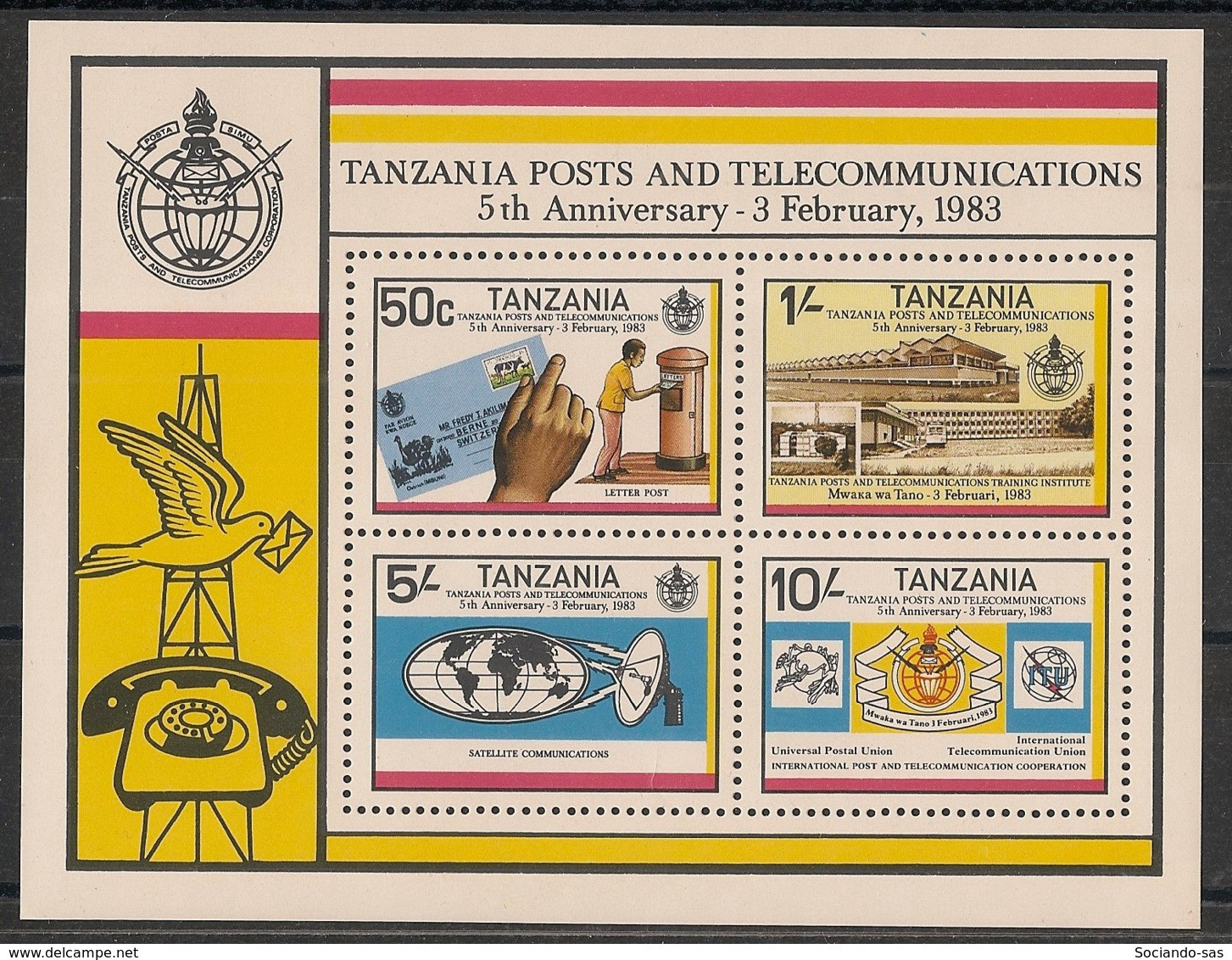 TANZANIA - 1983 - N°Mi. Bloc 31 - PTT - Neuf Luxe ** / MNH / Postfrisch - Tansania (1964-...)