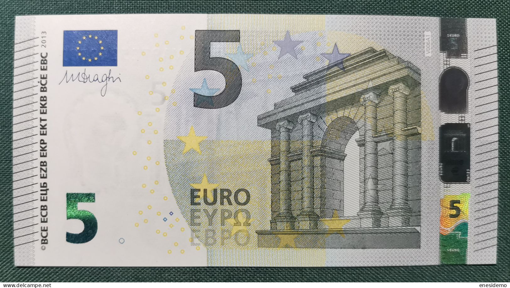 5 EURO SPAIN 2013 DRAGHI V006A1 VA FIRST POSITION SC FDS UNCIRCULATED  PERFECT - 5 Euro