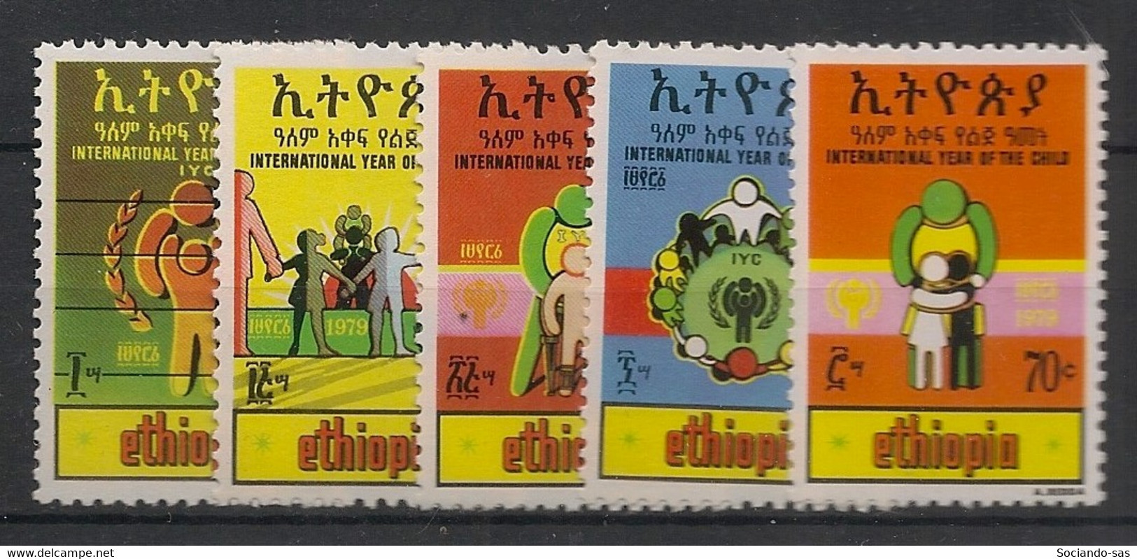 ETHIOPIA - 1979 - N°YT. 936 à 940 - Année De L'enfant - Neuf Luxe ** / MNH / Postfrisch - Ethiopia