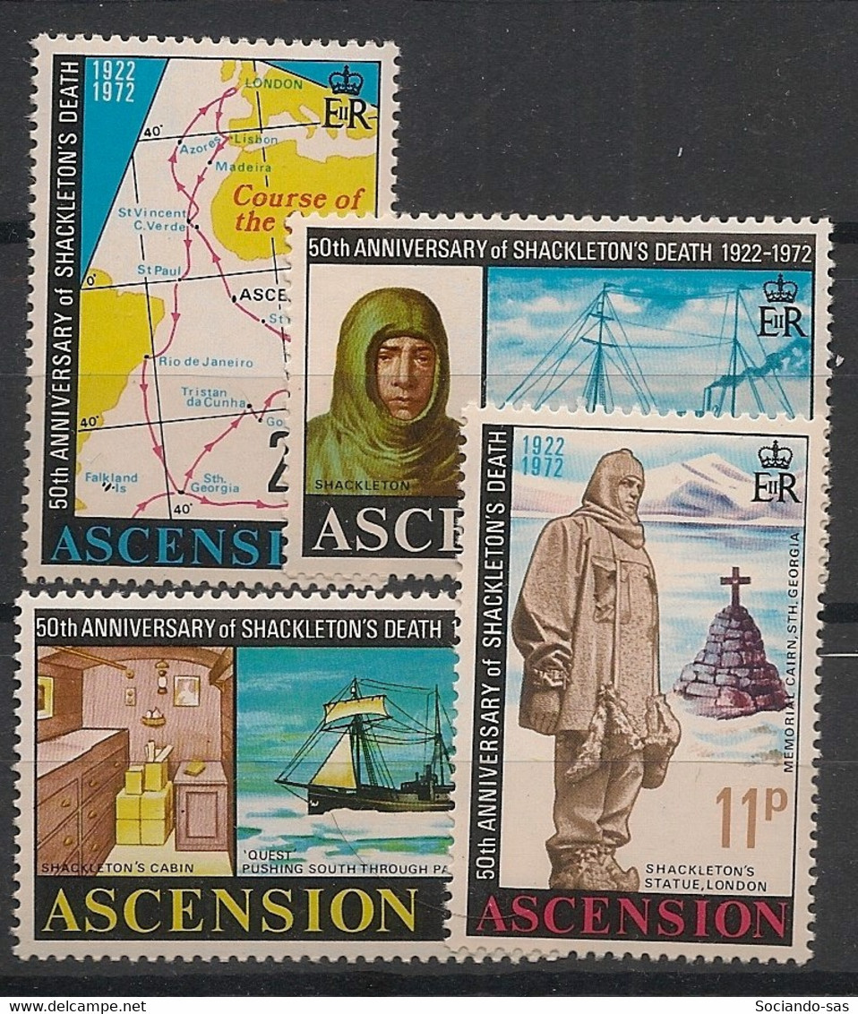 ASCENSION - 1972 - N°YT. 161 à 164 - Shakelton - Neuf Luxe ** / MNH / Postfrisch - Ascension