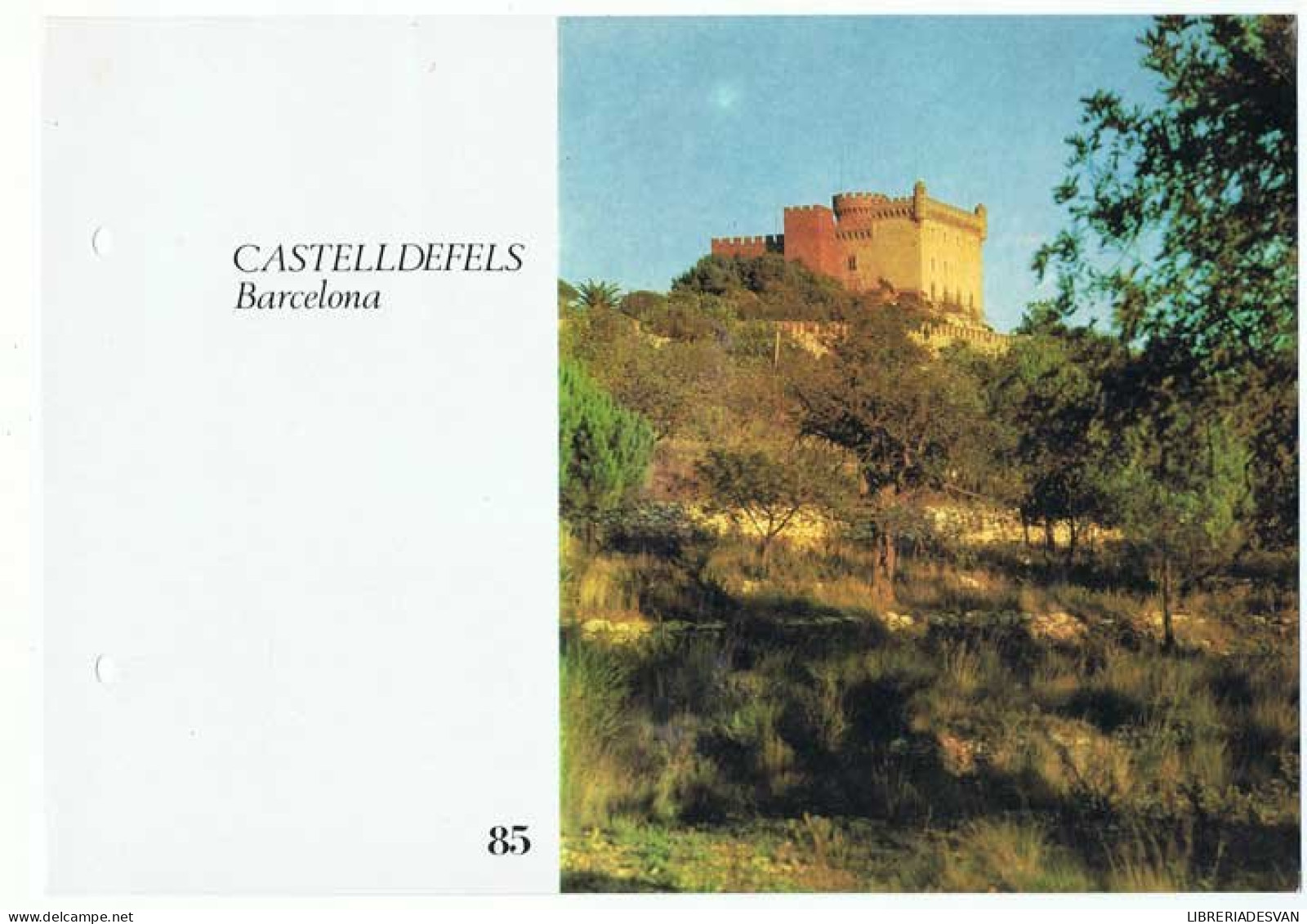 Lámina Colección Castillos De España Nº 85 Castelldefels, Barcelona. Laboratorios Emyfar - Sonstige & Ohne Zuordnung