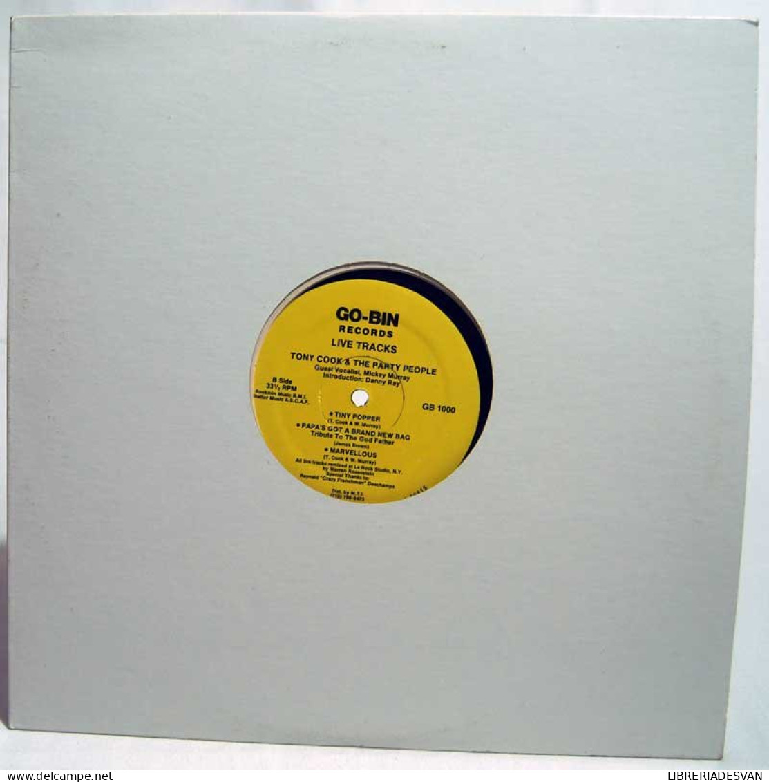 Tony Cook & The Party People - On The Floor 1991 / Live Tracks. Maxi Single - 45 Rpm - Maxi-Singles