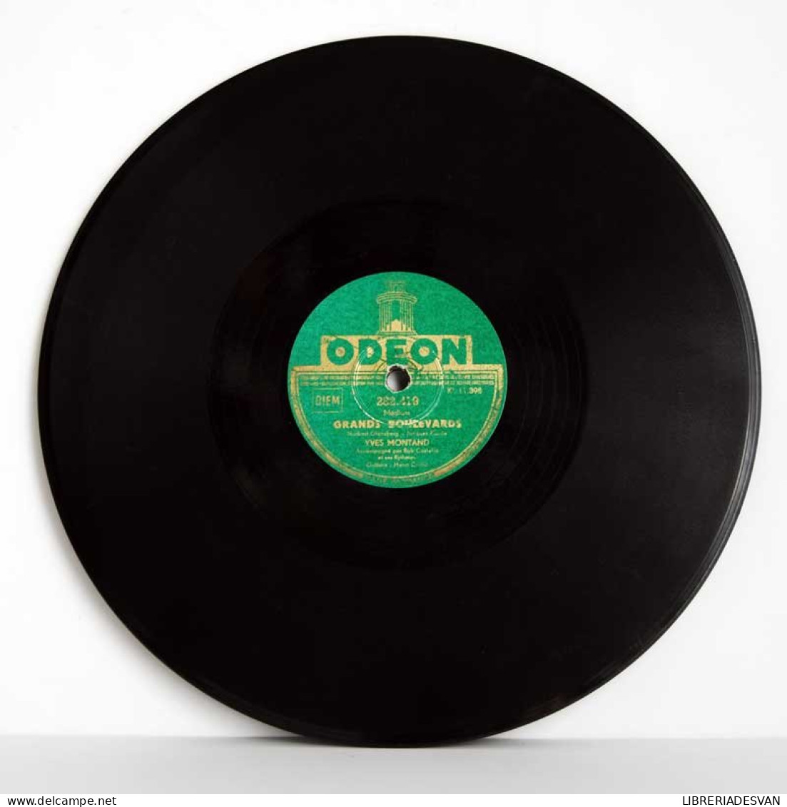 Yves Montand - Grands Boulevards / Rue Lepic. Disco De Pizarra - 78 Rpm - Gramophone Records