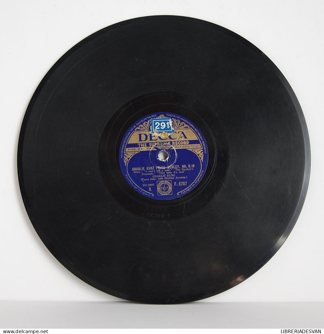 Charlie Kunz Piano Medley Nº 19. Disco De Pizarra - 78 Rpm - Schellackplatten